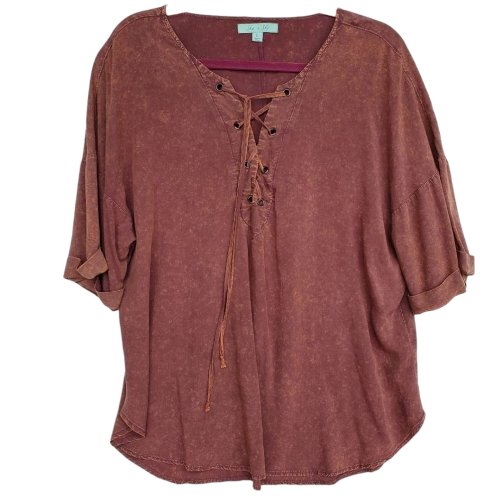 SHE & SKY Acid drop Short sleeve top Size L